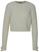 Chiara Ferragni Ivory Woor Blend Pull