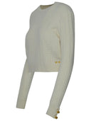 Chiara Ferragni Ivory Woor Blend Pull