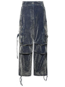 Msgm Gray Cotton Pants