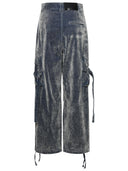 Msgm Gray Cotton Pants