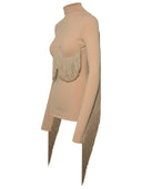 Sportmax Lycra 'Wien' Turtleneck Tecnica Nude