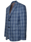 Thom Browne Blazer In Light Blue Wool