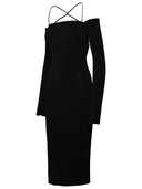 Abito in poliestere nero Andamane Maddy