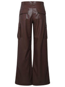 Pantaloni di miscela in poliestere marrone Andamane