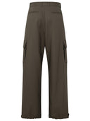 Off White Beige Polyester Pants