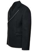 Off White Black Virgin Wool Jacket