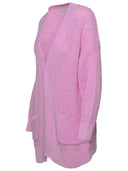 Brodie Cashmere Pink Hemp Blend Cardigan