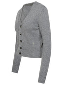 Ami Paris Grey Cashmere Cardigan
