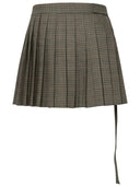 Ami Paris تنورة قصيرة من الصوف باللون البيج