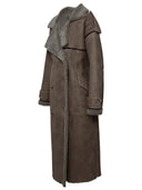 Mannei „Jordan” gołębia szary zamszowy płaszcz