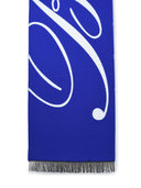 Lana azul burberry y bufanda de seda