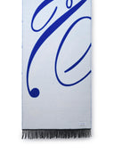 Lana azul burberry y bufanda de seda