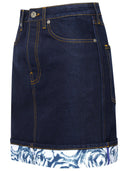 Burberry Indigo Blue Cotton Miniskirt
