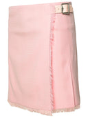 Burberry Pink Virgin Wool Miniskirt