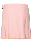 Burberry Pink Virgin Wool Miniskirt