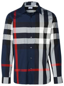 Chemise en coton de la marine burberry