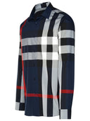 Chemise en coton de la marine burberry