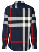 Chemise en coton de la marine burberry