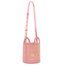 Marni 'Tropicalia' Small Pink Lear And Fabric Bag