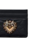 Dolce & Gabbana 'Devotion' Black Lambskin Card Holder