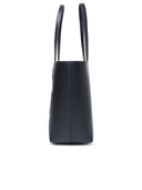 Dolce & Gabbana 'Dg' Small Black Calf Lear Shopping Bag