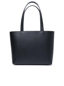 Dolce & Gabbana 'Dg' Small Black Calf Lear Shopping Bag