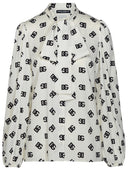 Dolce & Gabbana White Silk Shirt