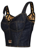 Dolce & Gabbana Blue Baumwollmischung Top