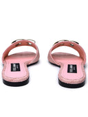 Dolce & Gabbana Pink Fabric Slippers