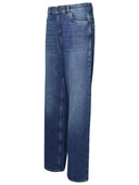Jeans de algodón azul claro