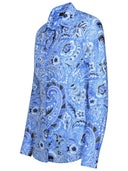 Etro Light Blue Silk Blend Shirt