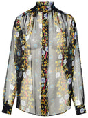 Camicia di seta nera etro