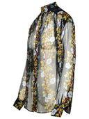 Camicia di seta nera etro