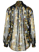 Camicia di seta nera etro