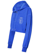 Felpa in cotone blu d'oro