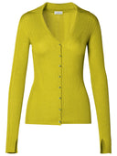 Lanvin Green Cashmere Blend Cardigan