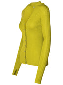 Lanvin Green Cashmere Blend Cardigan