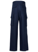 Dolce & Gabbana Blue Linen Cargo Pants