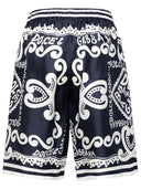 Dolce & Gabbana Bermuda Shorts Navy Silk Joggers