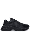 Dolce & Gabbana 'Airmaster' Black Calf Lear Blend Sneakers