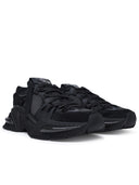 Dolce & Gabbana 'Airmaster' Black Calf Lear Blend Sneakers