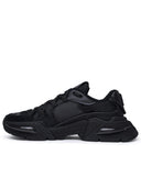 Dolce & Gabbana 'Airmaster' Black Calf Lear Blend Sneakers