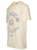 Maglietta in cotone avorio dorato