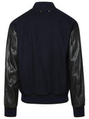 Golden Goose Bomber Kurtka w niebieskiej i czarnej mieszance wełny