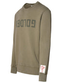 Sudadera de algodón verde dorado ganso