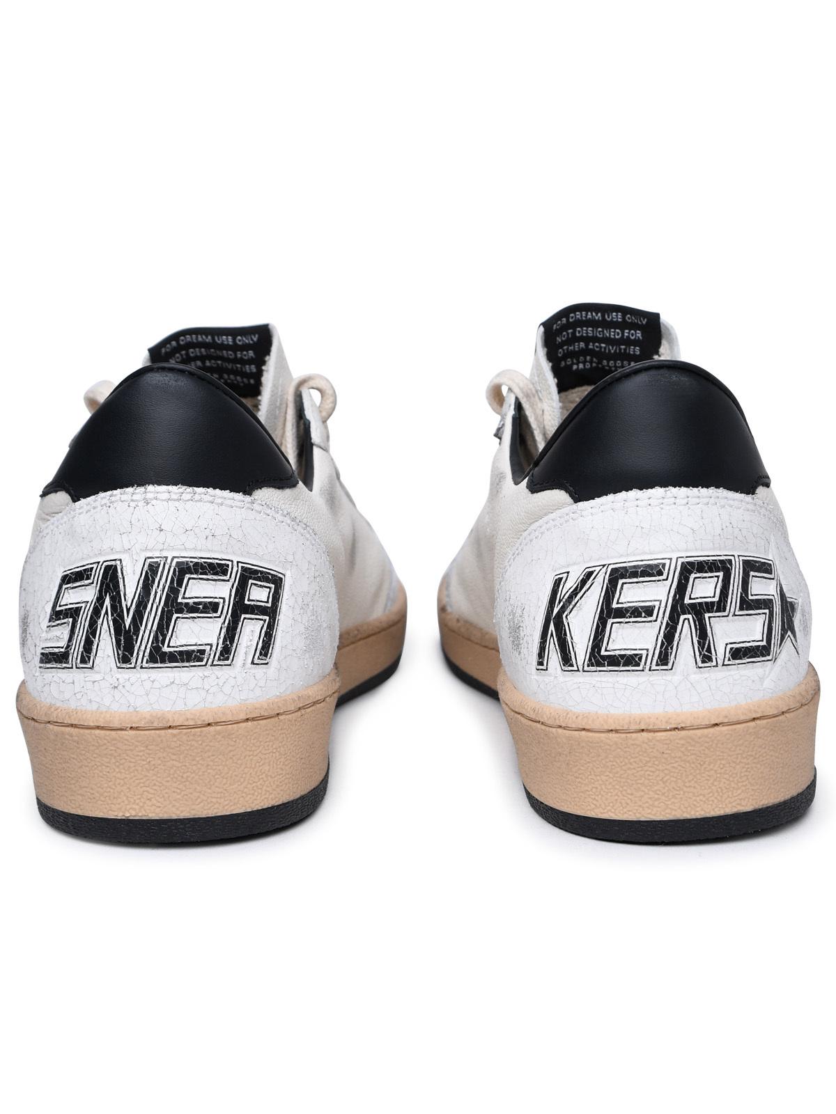 Golden Goose 'Ball Star' White Lear Sneakers