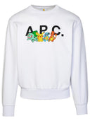 A.P.C. 'Pokémon  Crew' White Cotton Sweatshirt