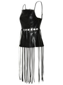 Nanushka 'Citta' Black Vegan Lear Top