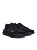 Balmain 'Run Row' Black Lear And Nylon Sneakers