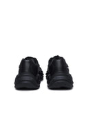 Balmain 'Run Row' Black Lear And Nylon Sneakers